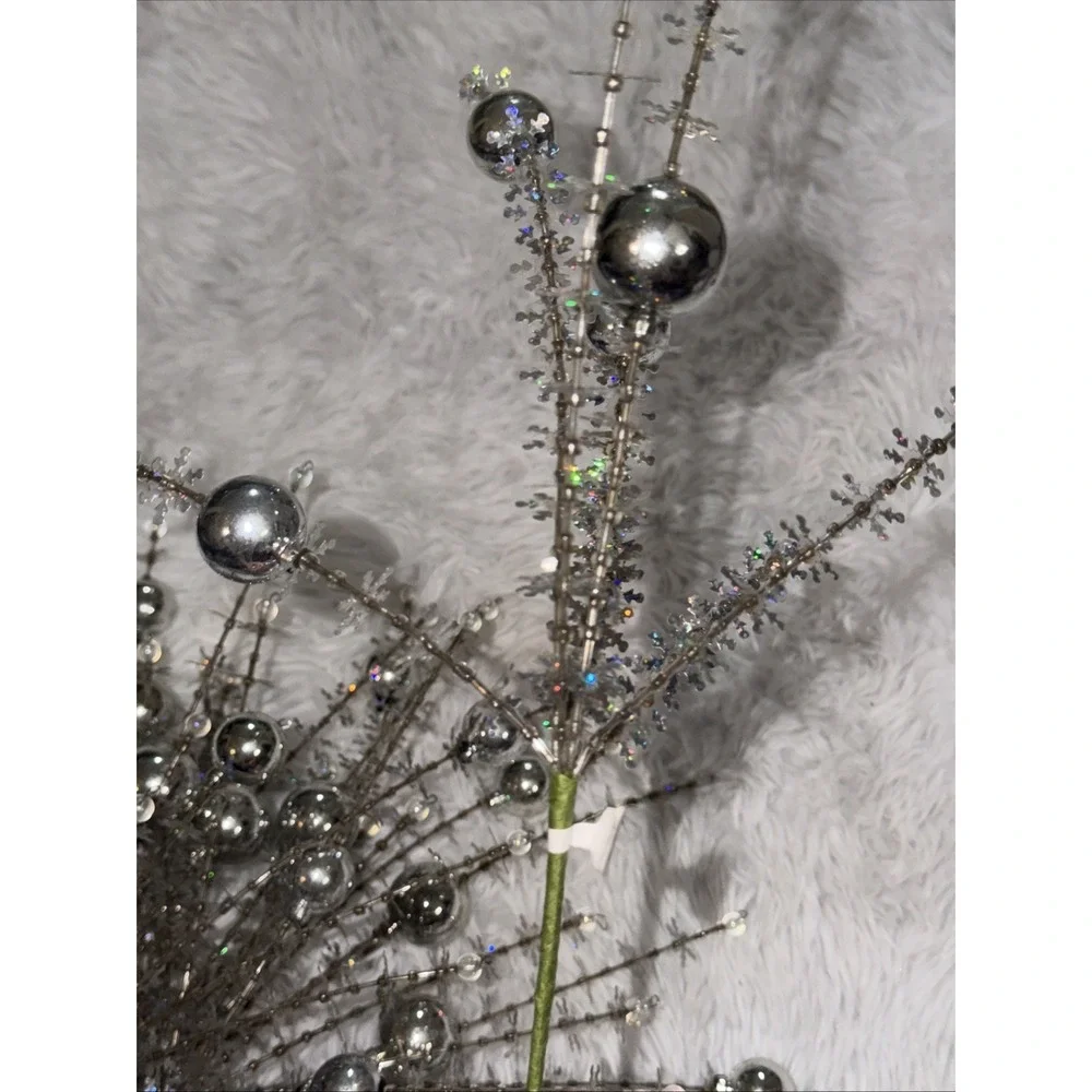 Pier 1 One Imports Christmas Tree Garland Sticks Silver NEW Gift Holiday NWT